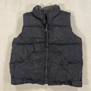 Women’s Duck Down Medium Black Puffer Vest with 3 pockets adjustable sides